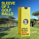 Shanker Funny Golf Gift Set with Balls, Marker & Tees