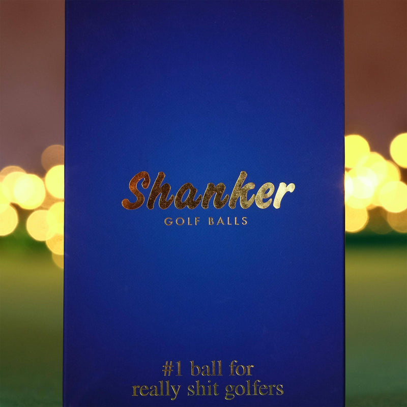 Shanker Golf Balls Hero Edition - Rude Horrible Balls - Funny Joke Gift for Golfers (Set of 6, Novelty, Playing Quality) - Gold Stamped Gift Box