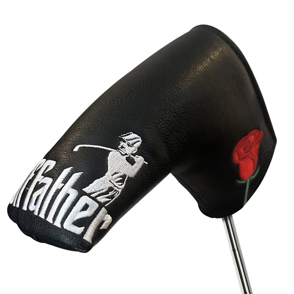 Shanker Golf Putter Headcover - The Golf Father Blade Putter Cover - Funny Golf Club Cover for a Golf Lover - Tour Grade PU Leather, Waterproof, Soft Lining, Embroidered Logos