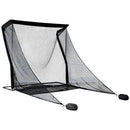 SimSpace Deluxe Home Driving Golf Net - Super Strong Netting, 2.5m (8.2ft) x 2.5m (8.2ft) x 3.84m (12.5ft), Black