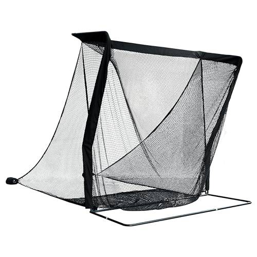 SimSpace Deluxe Home Driving Golf Net - Super Strong Netting, 2.5m (8.2ft) x 2.5m (8.2ft) x 3.84m (12.5ft), Black