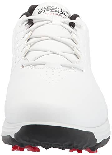 Skechers Men's Torque Waterproof Golf Shoe Golf Shoe, Suela Blanco Black