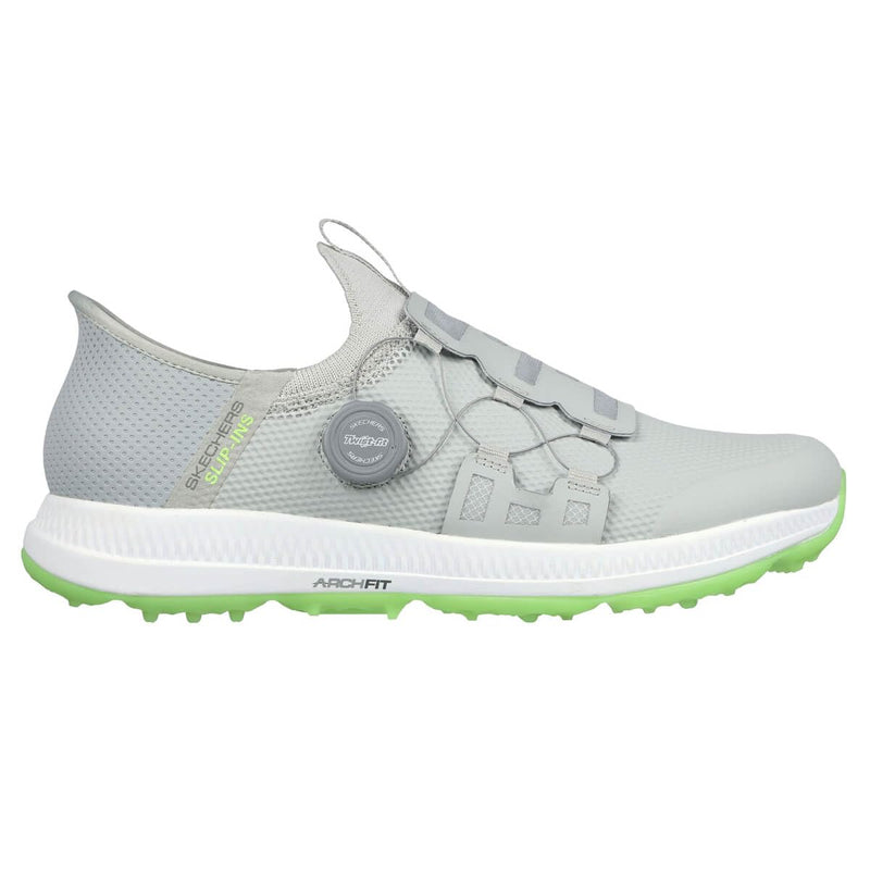 Skechers Mens Go Golf Elite 5 Slip in Golf Shoes - Grey/Lime