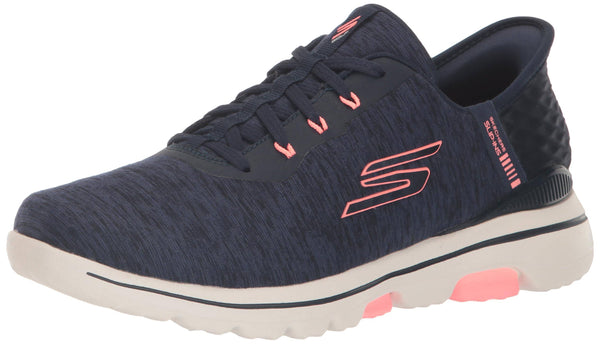 Skechers Women's GO Golf Walk 5 Slip INS Sneaker, Navy