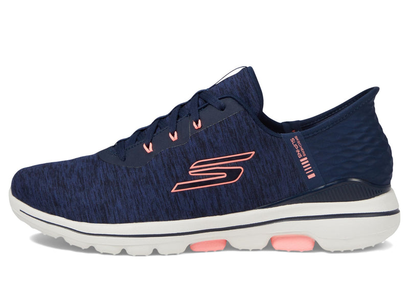 Skechers Women's GO Golf Walk 5 Slip INS Sneaker, Navy