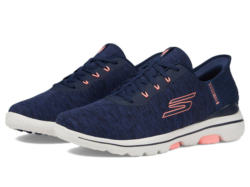 Skechers Women's GO Golf Walk 5 Slip INS Sneaker, Navy