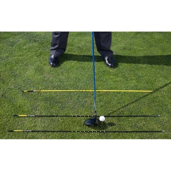 SKLZ Pro Rods Golf Trainer,Yellow and Black,1 Size(48' high rods)