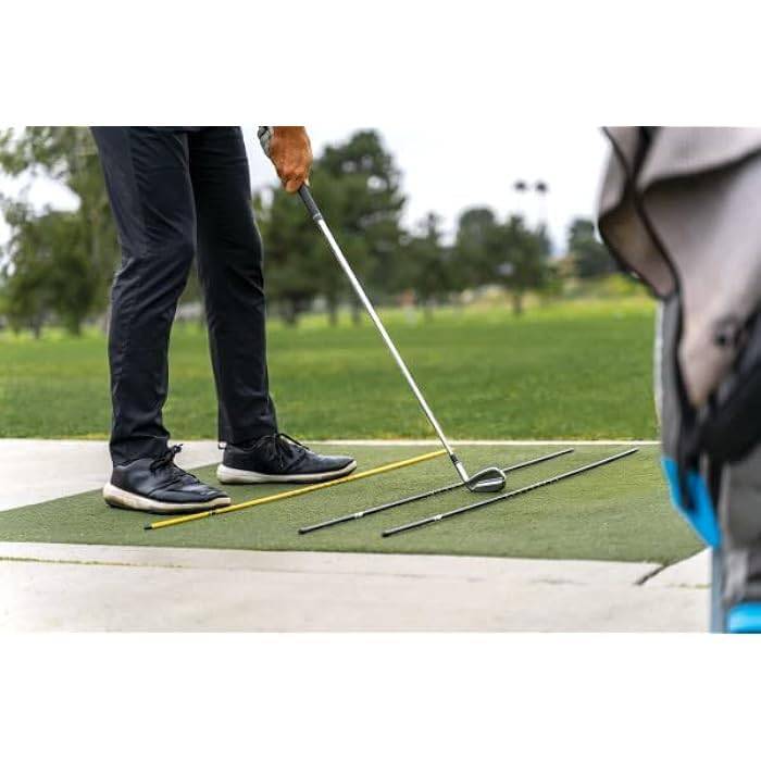 SKLZ Pro Rods Golf Trainer,Yellow and Black,1 Size(48' high rods)