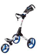 SkyMax Cube 3 Compact Golf Trolley – White/Blue