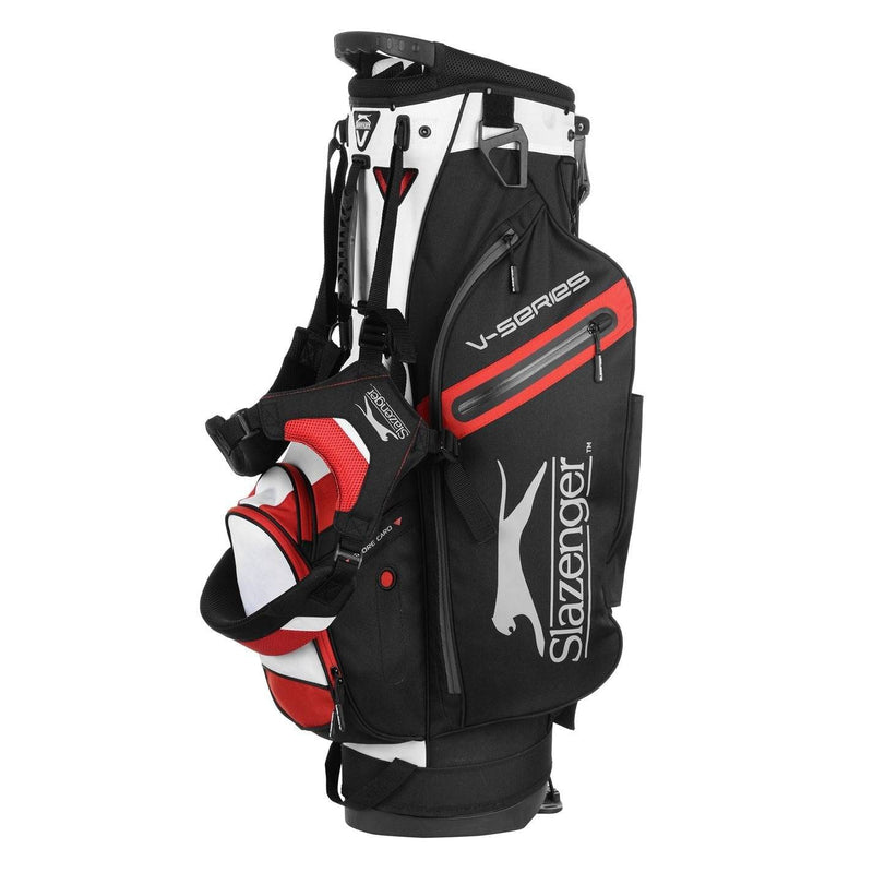 Slazenger Unisex V Series Original Golf Stand Bag Black/White/Red