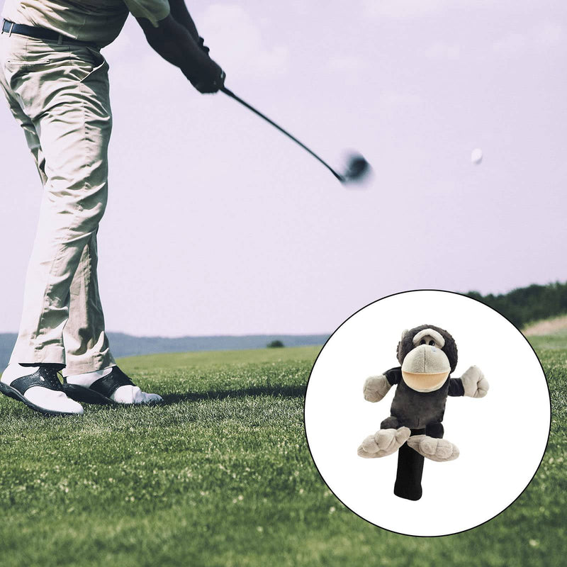 SM SunniMix Novelty Golf Club Headcover Soft Animal Wood Driver Head Cover Dust Proof Portable Funny for Women Men Golfer, Orangutan