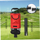 SouiWuzi Golf Ball Bag Shag Collector Picker Retriever Portable Convenient Pocket Accessories with Removable Tube Red,Golf Shag Bag,Sports Accessories