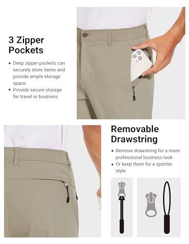 SPECIALMAGIC Men's Slim-Fit Stretch Golf Pants, Water Resistant Hiking