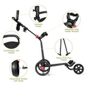 SPOTRAVEL Lightweight Folding 3 Wheel Golf Trolley