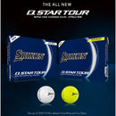 Srixon, New Q-Star Tour 5 2024 - Dozen Golf Balls - Soft Feel, Spin, Performance and Power - 3 Pieces - Urethane - Premium Golf Accessories and Golf Gifts, Yellow