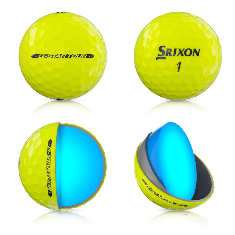 Srixon, New Q-Star Tour 5 2024 - Dozen Golf Balls - Soft Feel, Spin, Performance and Power - 3 Pieces - Urethane - Premium Golf Accessories and Golf Gifts, Yellow