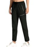 StaySlim Walking Trousers for Women Outdoor Hiking Trousers Lightweight Cargo Pants with Zip Pockets Quick Dry Ladies Overtrousers UPF 50 UV Protection, Black