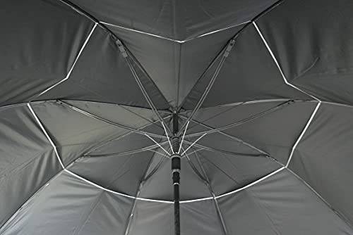 Sun Mountain H2NO Dual Canopy Windproof Large Golf Umbrella - 68” (172cm) Auto-Opening, Fibreglass Frame, UV Protection, 62", Black