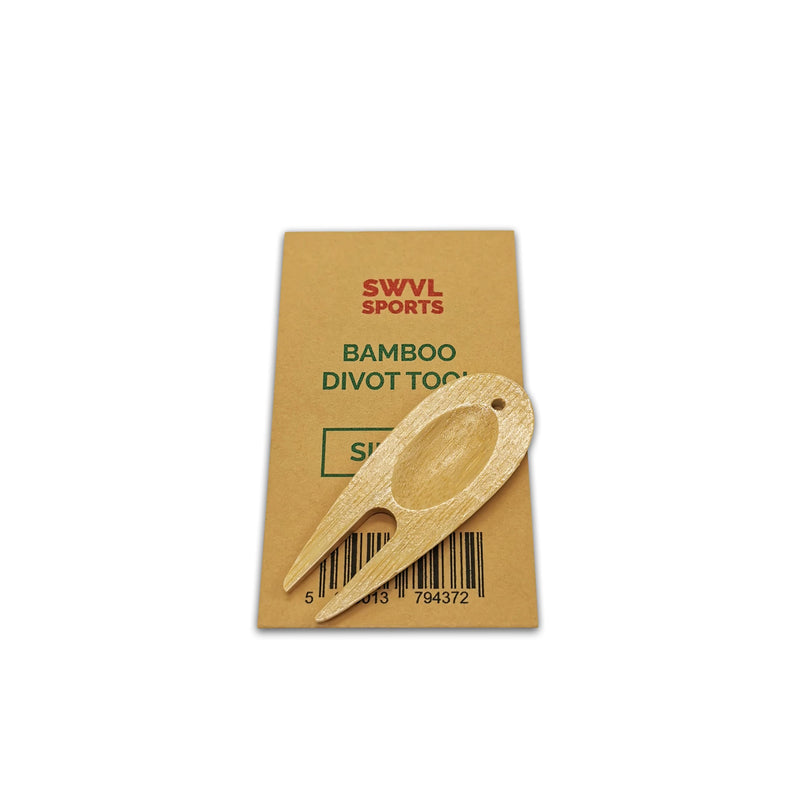 SWVL Sports Bamboo Divot Tool, Biodegradable Wood Pitch Mark Repairer (Pack of 1)