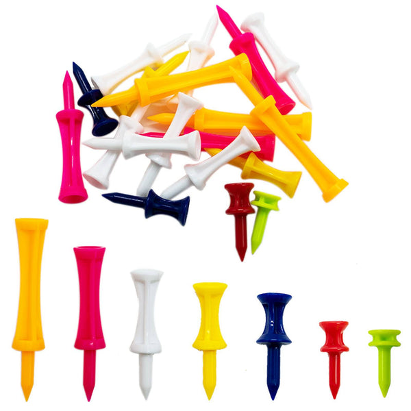 SZXMDKH Golf Tees Plastic, 70 Pcs Mixed Sizes Castle Golf Tees,Winter Golf Tees Small Castle Tees in Multiple Colors(5mm, 32mm, 39mm, 45mm, 51mm, 59mm, 70mm)