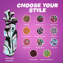 Womens Golf Bag - Taboo Fashions Lightweight Ladies Cart Bag, 14-Way, 7 Zippered Pockets, Rain Hood, Insulated Beverage Compartment (Mandala Dreams)