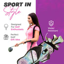Womens Golf Bag - Taboo Fashions Lightweight Ladies Cart Bag, 14-Way, 7 Zippered Pockets, Rain Hood, Insulated Beverage Compartment (Mandala Dreams)