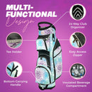 Womens Golf Bag - Taboo Fashions Lightweight Ladies Cart Bag, 14-Way, 7 Zippered Pockets, Rain Hood, Insulated Beverage Compartment (Mandala Dreams)