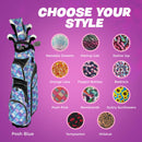 Womens Golf Bag - Taboo Fashions Lightweight Ladies Cart Bag, 14-Way, 7 Zippered Pockets, Rain Hood, Insulated Beverage Compartment (Posh Blue)