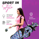Womens Golf Bag - Taboo Fashions Lightweight Ladies Cart Bag, 14-Way, 7 Zippered Pockets, Rain Hood, Insulated Beverage Compartment (Posh Blue)