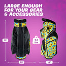 Womens Golf Bag - Taboo Fashions Lightweight Ladies Cart Bag, 14-Way, 7 Zippered Pockets, Rain Hood, Insulated Beverage Compartment (Sultry Sunflowers)