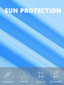 TACVASEN Ladies Golf Shirts Polo UV Protection Tops Short Sleeve Sport T-Shirt Outdoor Tennis Tee Shirt,Waterfall Blue