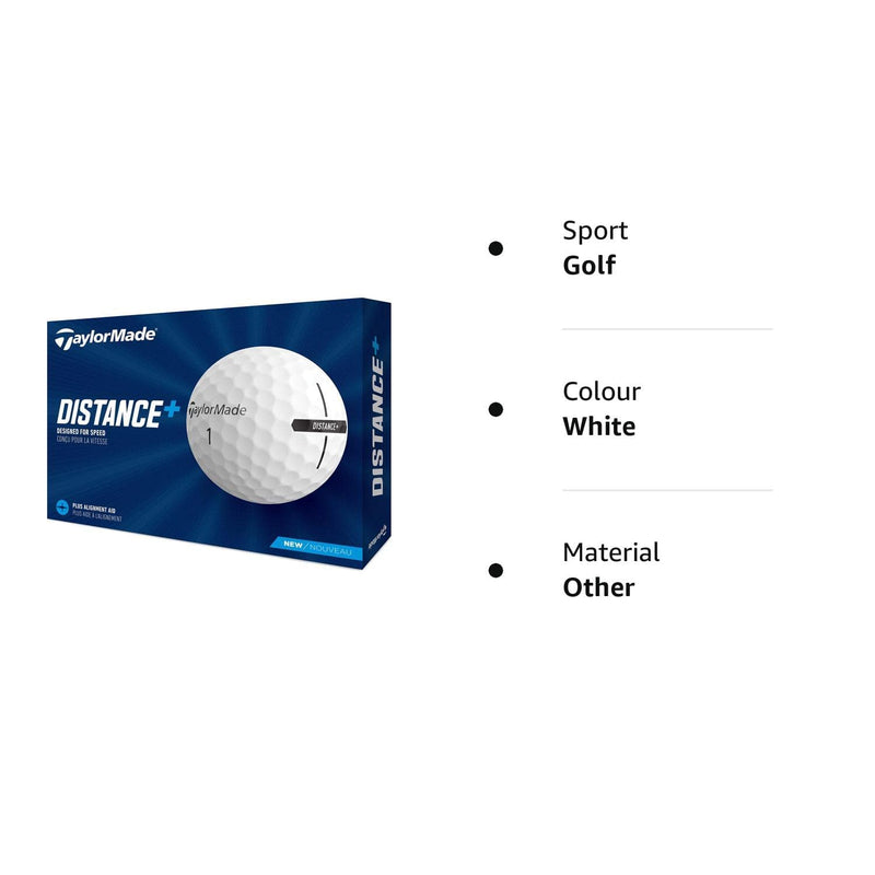 TaylorMade Distance+ Golf Balls 2021, White