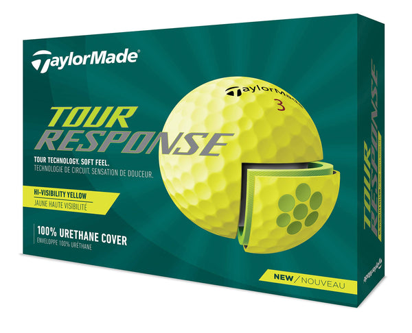 TaylorMade Unisex's Tour Response Golf Ball, Yellow, One Size