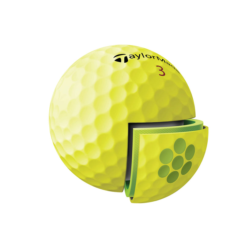 TaylorMade Unisex's Tour Response Golf Ball, Yellow, One Size