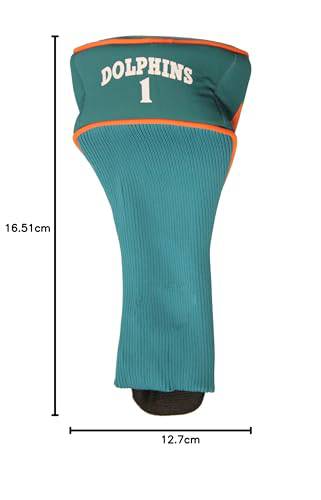 Team Golf NFL Miami Dolphins Single Apex Driver Head Cover Golf Club Single Apex Driver Headcover, Fits All Oversized Clubs, Truly Sleek Design