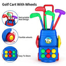 TEMI Toddler Golf Toy Set - Children Golf Suitcase Game Play Set & Sports Toys with 6 Play Balls, 4 Golf Clubs, 2 Practice Holes - Indoor and Outdoor Toys for 2 3 4 5 Year Old Boys Girls