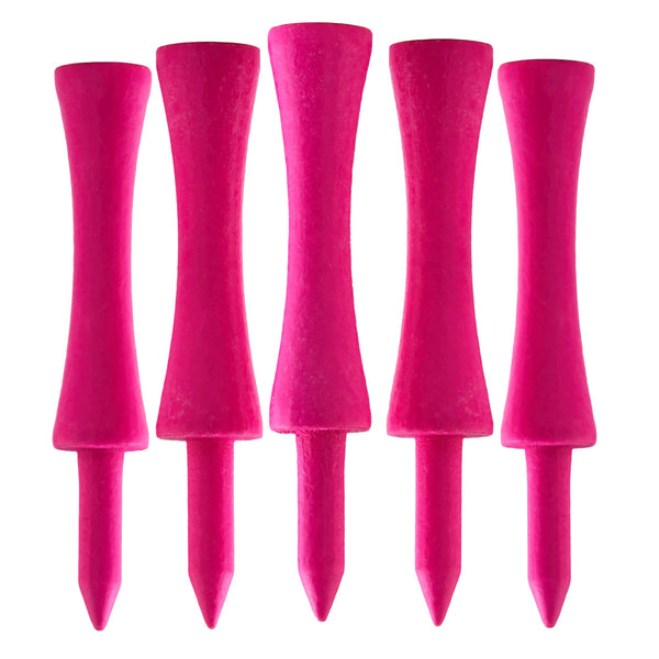 TH Golf 100 PCS Bamboo Golf Tees | Multiple Colours & Sizes | Eco Friendly & Sustainable Bamboo Golf Tees (59mm Castle Neon Bright Pink), 38mm, 54mm, 70mm, 83mm