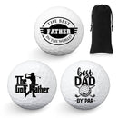 Threan 3 Pcs Happy Birthday Golf Ball Gift Set funny Novelty Golfer Present for Men Dad Golfing Fan One Standard Size Unit (Farther‘s Day)