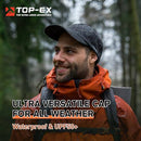 TOP-EX Unisex Waterproof Baseball Cap for Running Golf - 5 Panel caps for Men Sun Rain All Weather Protection UV, Khaki