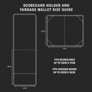 TORRO Golf Scorecard and Yardage Book Holder – Genuine Leather Golf Score Card and Yardage Wallet with Pencil Loop (Black with Red Detail)