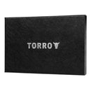 TORRO Golf Scorecard Holder – Genuine Leather Golf Scorecard Holder with Card Slot and Pencil Loop - Gift for Golfers (Black with Red Detail)