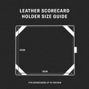 TORRO Golf Scorecard Holder – Genuine Leather Golf Scorecard Holder with Card Slot and Pencil Loop - Gift for Golfers (Black with Red Detail)