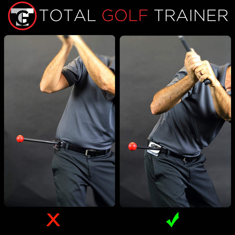 TOTAL GOLF TRAINER HIP Aid - Increases Club Speed, Power & Distance - Proper Hip Turn/Posture/Rotation - Eliminate Chicken Wing/Sliding/Early Extension