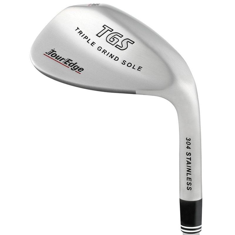 Tour Edge Men's TGS Triple Grind Sole Wedge (Right Hand, Stainless Steel, Uniflex, 58 degrees, 35.25 inches)