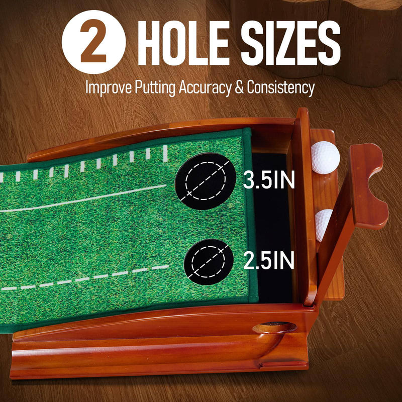 ToVii Indoor Golf Putting Mat with Ball Return