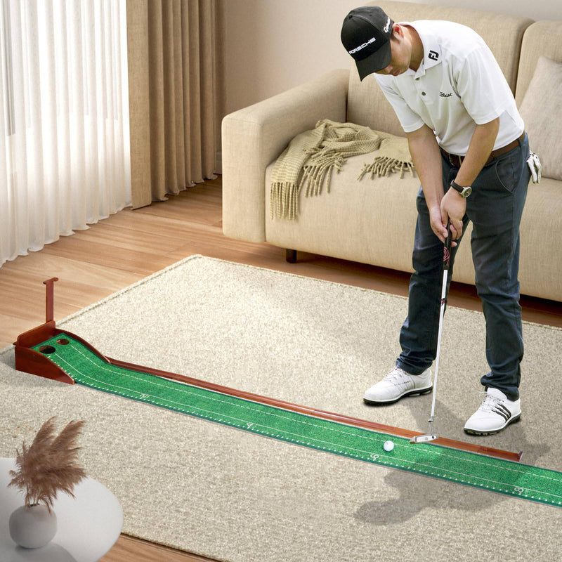 ToVii Indoor Golf Putting Mat with Ball Return