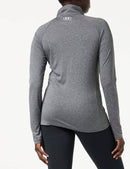 Under Armour Women's Tech ½ Zip, Grey, Carbon Heather / / Metallic Silver (090), 1320126