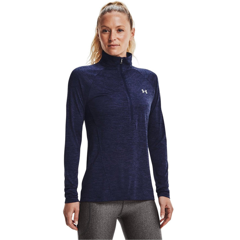 Under Armour Womens Tech Half Zip Top Midnight Navy