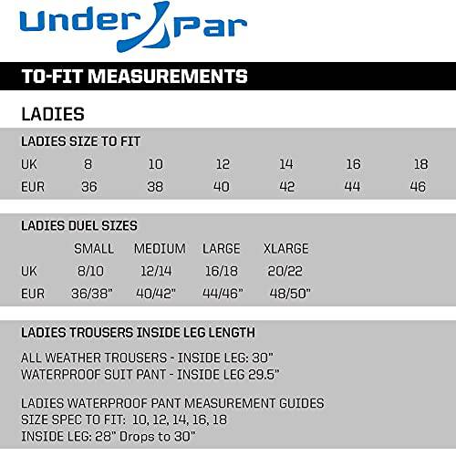 Under Par UPLMID1746 Womens Zip Neck Sweater Jumper Breathable Moisture Wicking Ladies Golf Mid Layer Top, Uplmid1746 - Black/Summer Blue