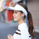 White Colors Sun Visors for Women and Girls, Long Brim Thicker Sweatband Adjustable Hat for Golf